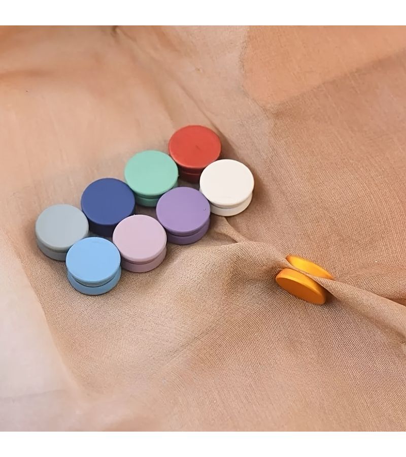 Black Magnetic Clip For Shirts Collars Scarves Fasteners Flat Detachable - Image 2