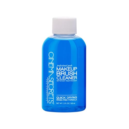 Cinema Secrets Original Blue Vanilla Makeup Brush Cleaner Solution Professional Cleanser for Makeup Brushes QuickDrying RinseFree Formula Removes Stubborn Waterproof Make Up 2 fl oz - Image 1