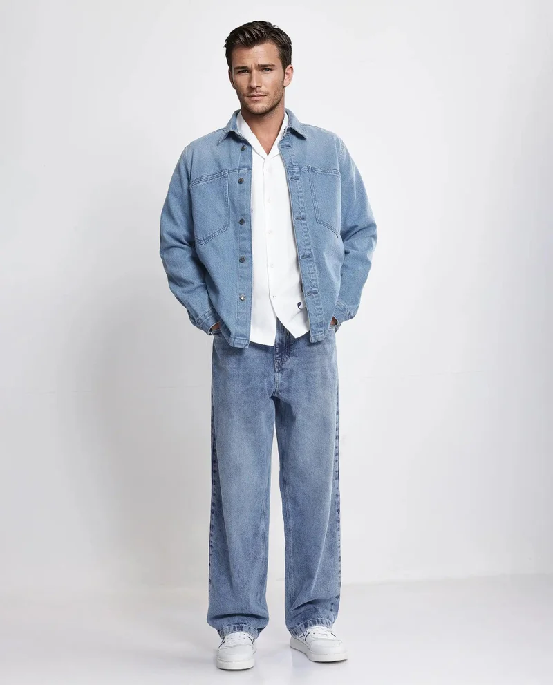 رير رابِت Men's Oversized Denim Jacket