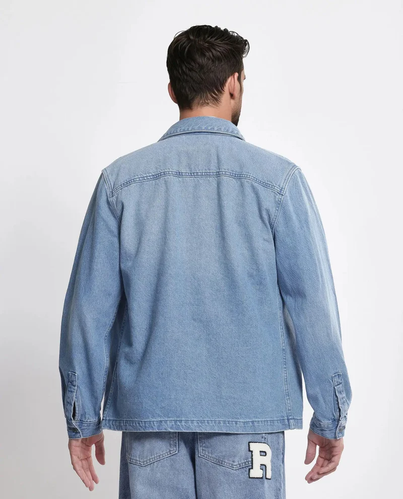 Rare Rabbit Men's Oversized Denim Jacket