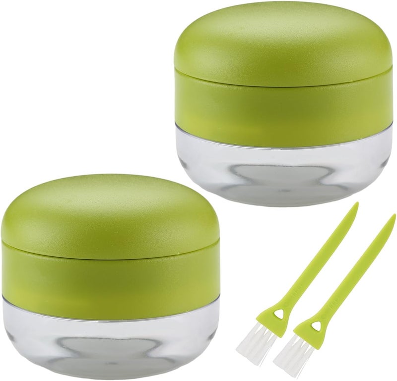 Stainless steel garlic pureer set Green (including 2 garlic presses, garlic cutters, grinders, storage containers and 2 cleaning brushes) - Image 2