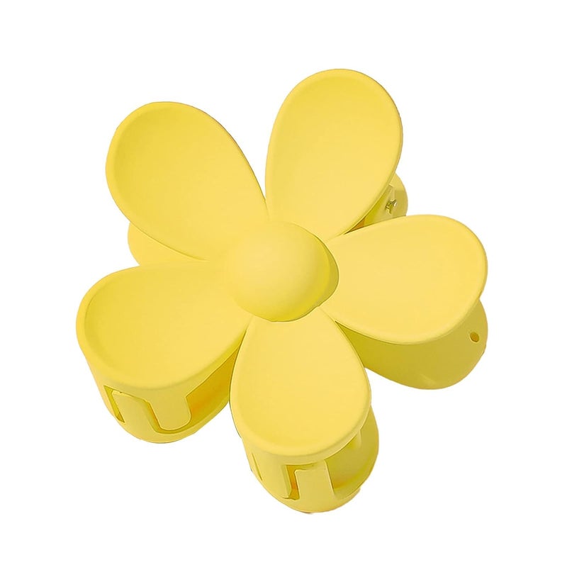 Yellow Hair Claw Clips Flower Shaped Plastic Jaw Clips Antiscratch Smellless Useful Hold Tightly Light Hair Accessories for Beauty and Personal Care