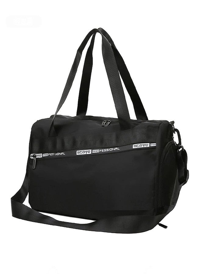 SHRBI Sports Duffel Gym Bag with Adjustable Shoulder Bag for Men Lightweight Carryon Fitness Bag for Travel, Sports, Fitness & Workout (Black) - Image 1