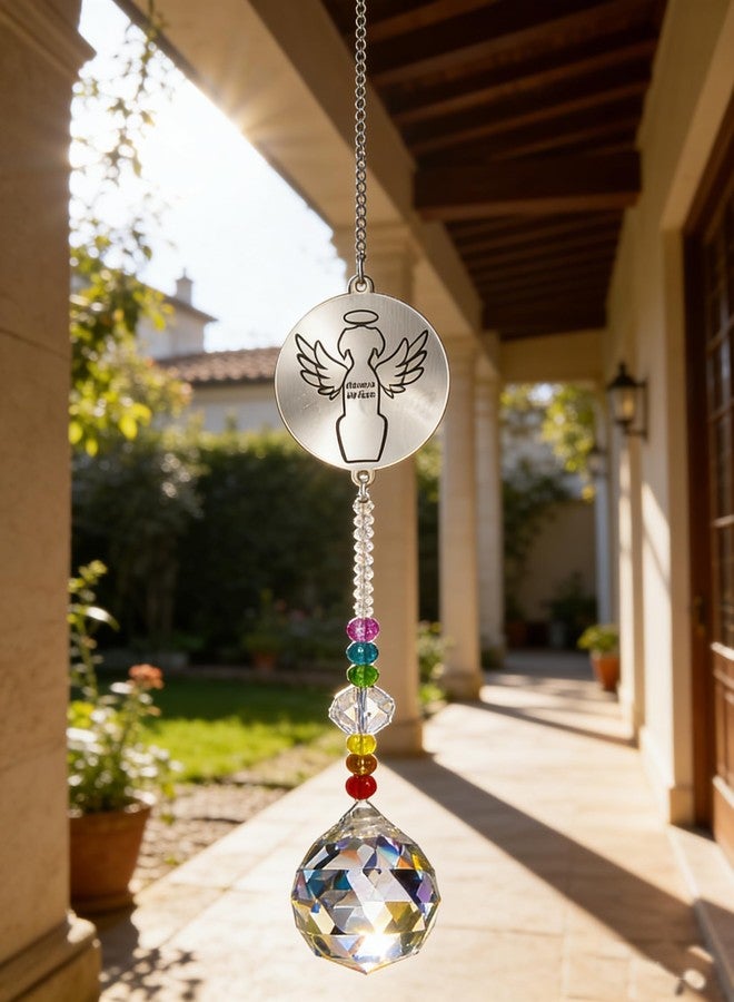 Persofine Dog Memorial Gifts for Loss of Dog, Pet Paw Print Sympathy Gifts Crystal Window Suncatcher,Bereavement Gift Sun Catcher,Remembrance Gift Rainbow Maker,Pet Passing Away Loss (C) - Image 5