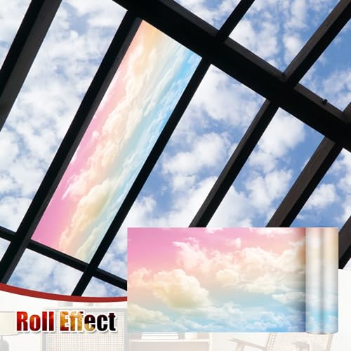 Outus Fluorescent Light Cover Classroom Lighting Cover with 10 Magnets Light Filter Magnetic Ceiling Panel Decoration 2 x 4 ft (23.62 x 47.24 In) Reduce Glare for Office School(4,Rainbow) - Image 4