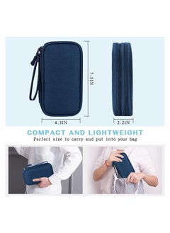 Swift Electronic Accessories Bag, Digital Gadget Organizer Case, Travel Gear Storage Carrying Sleeve Pouch for Cable, USB, Earphones, Portable Hard Drives, Power Banks, Adapters or Camera Accessories Blue  - Image 3