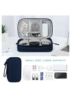 Swift Electronic Accessories Bag, Digital Gadget Organizer Case, Travel Gear Storage Carrying Sleeve Pouch for Cable, USB, Earphones, Portable Hard Drives, Power Banks, Adapters or Camera Accessories Blue  - Image 4