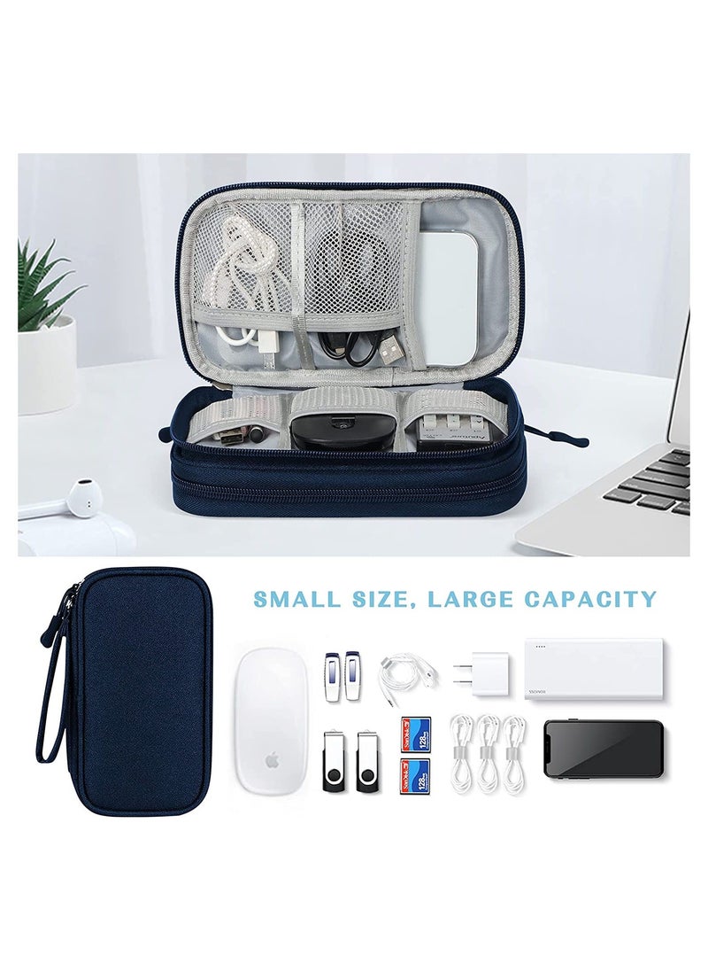 Swift Electronic Accessories Bag, Digital Gadget Organizer Case, Travel Gear Storage Carrying Sleeve Pouch for Cable, USB, Earphones, Portable Hard Drives, Power Banks, Adapters or Camera Accessories Blue  - Image 4