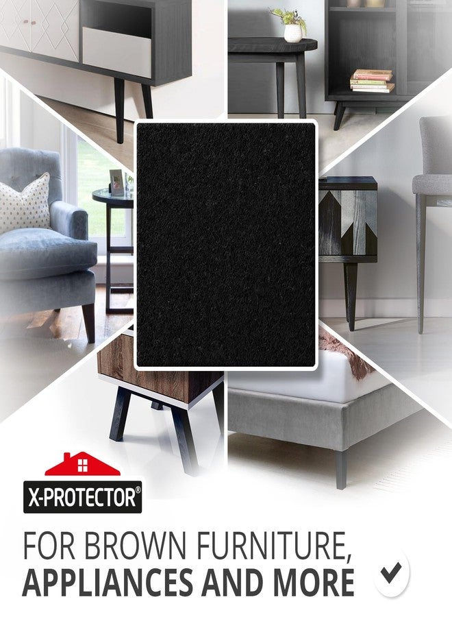 X-Protector Premium Felt Furniture Pads - 20 PCS 6 x 1/2" - Black Rectangular Pads with Tenacious Adhesive - Protects Hardwood, Laminate & Tile Floors - Image 2