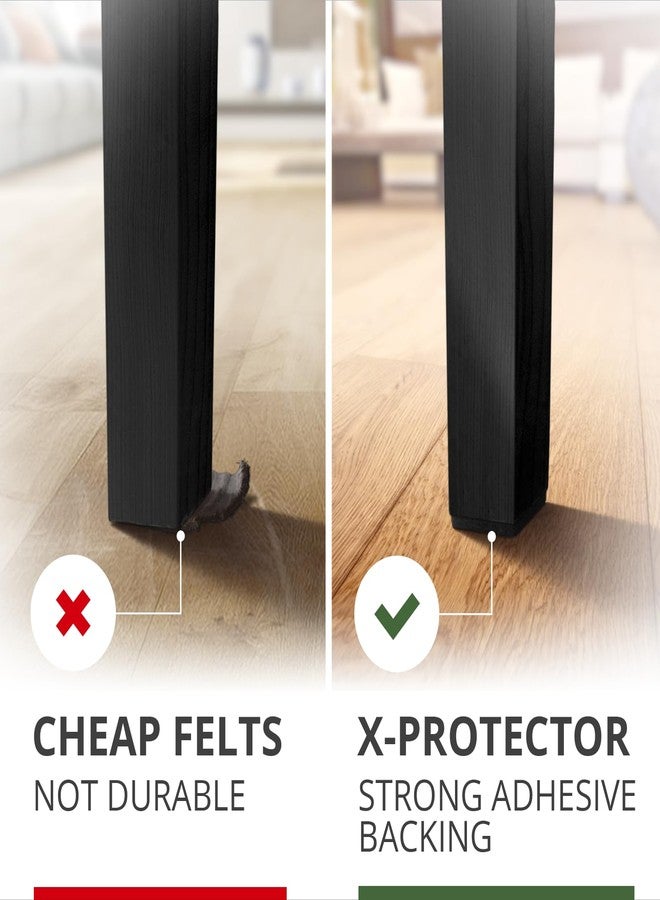 X-Protector Premium Felt Furniture Pads - 20 PCS 6 x 1/2" - Black Rectangular Pads with Tenacious Adhesive - Protects Hardwood, Laminate & Tile Floors - Image 5