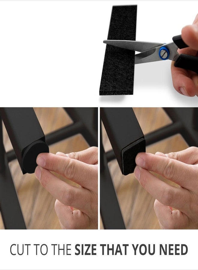 X-Protector Premium Felt Furniture Pads - 20 PCS 6 x 1/2" - Black Rectangular Pads with Tenacious Adhesive - Protects Hardwood, Laminate & Tile Floors - Image 4