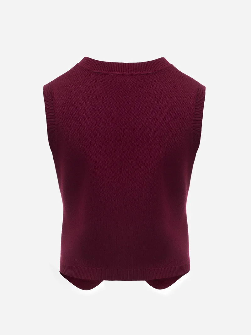 Lichi Knitted waistcoat with large buttons