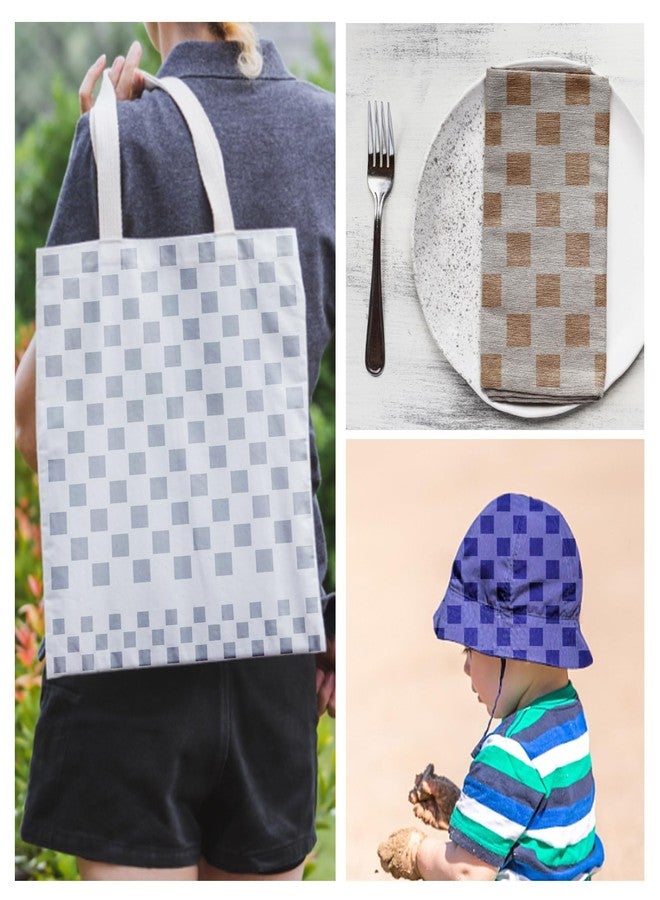 CODOHI قوالب لوح الشطرنج - 4 قطع بأحجام متنوعة قابلة لإعادة الاستخدام من بلاستيك مايلار للرسم على الخشب، الوسائد، الجدران، دفاتر القصاصات، صناعة البطاقات، الحرف اليدوية - Image 5