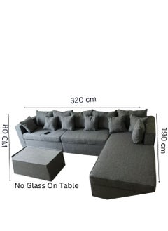 Grey L-Shaped Diwan Sofa Set 5 Seater With Table And Pillows 350x80x80 - pzsku/Z6AA94A9E26D6BEA543D2Z/45/_/1713362646/9e72b86d-95cb-4513-9b5f-9c2ada1c37af