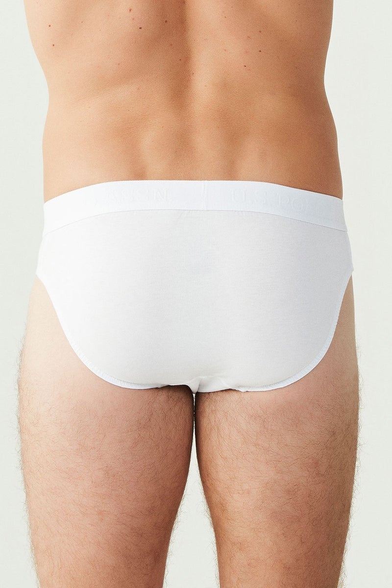 U.S. Polo Assn. BASE. Polo Assn. Men's White 3 Piece Slip Briefs - Image 4