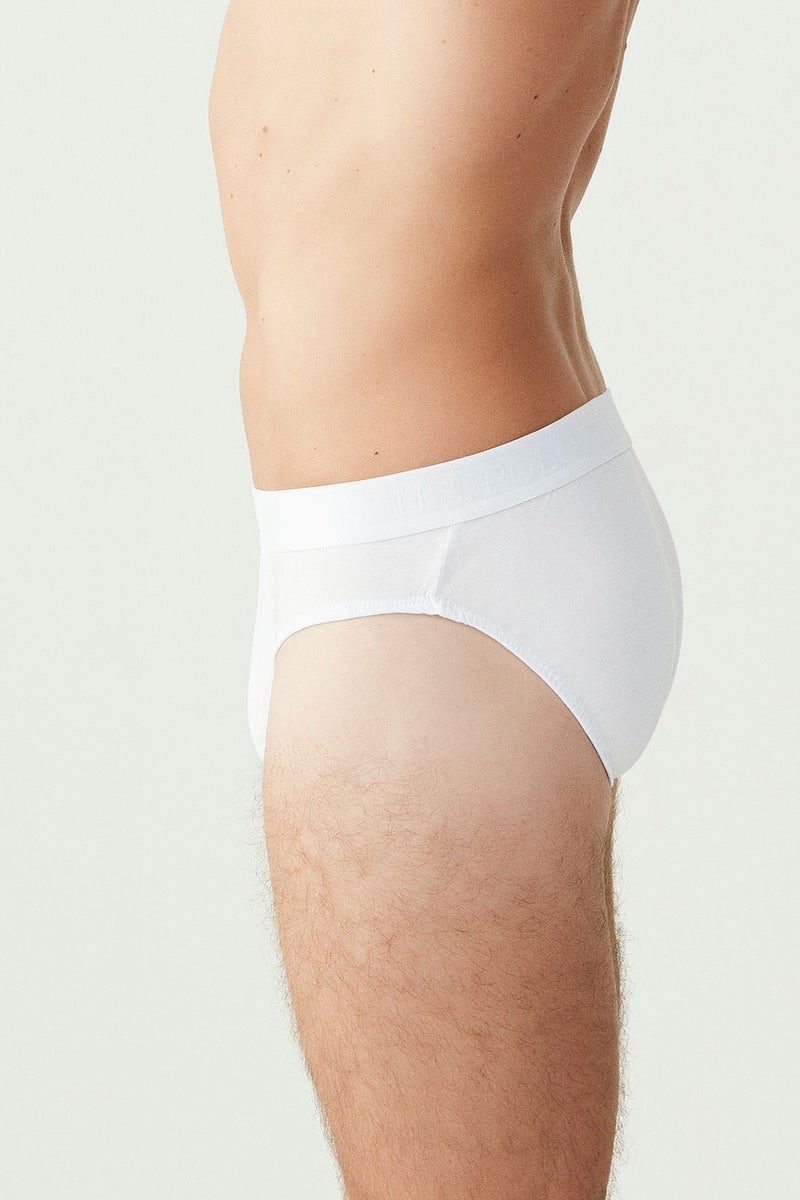 U.S. Polo Assn. BASE. Polo Assn. Men's White 3 Piece Slip Briefs - Image 3