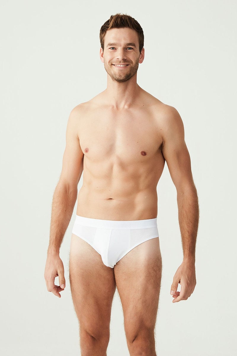 U.S. Polo Assn. BASE. Polo Assn. Men's White 3 Piece Slip Briefs - Image 2