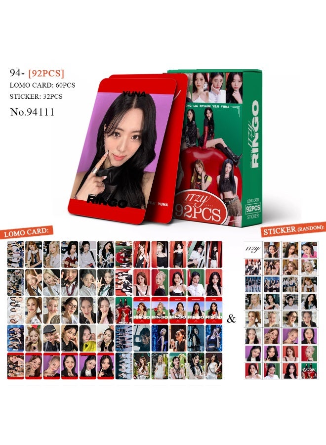 NIBEMINENT 92 Pcs Kpop ITZY Lomo Cards Card For Fans Collection Gifts