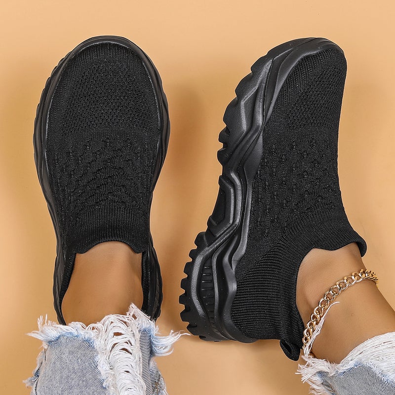 Women's Slip-On Casual Sneakers with EVA Thick Sole and Round Toe - Image 4
