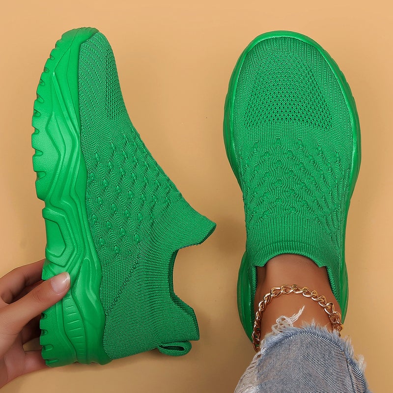 Women's Slip-On Casual Sneakers with EVA Thick Sole and Round Toe - Image 1