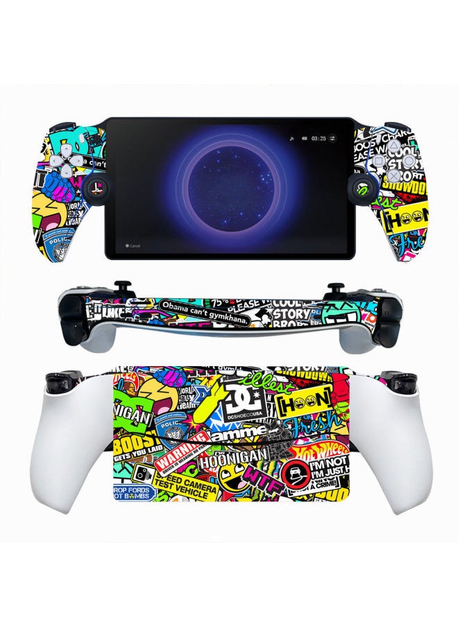 Generic PS Portal Sticker Game Machine Body Sticker Protective Film Handheld Machine Pain Sticker PS5 Portal Skin-Color:TN-Portal-0130  - Image 4