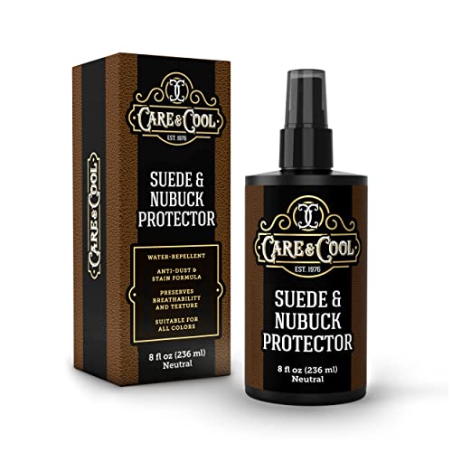 Care & Cool Maximum Protection for Your Suede and Nubuck (8 oz). Waterproofing, Dust and Stain Repellent Formula for your Shoes, Boots, Bags and Jackets. Setting the Standards Since 1976. - Image 1
