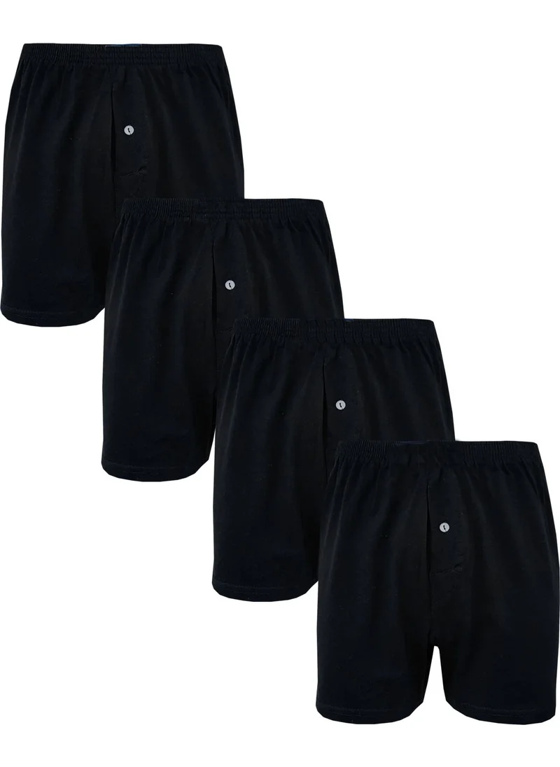 Hepsine Rakip Rival to All 4-Piece Men's Buttoned Boxers Economical 100% Cotton Long Johns