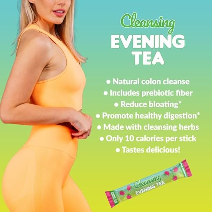 SkinnyBoost Skinny Teas Instant Tea Sticks – Cleansing Evening Tea – 14 Ct – Herbal Detox Blend with Colon and Body Cleansing Herbs – All Natural Gentle Cleanse, Reduce Bloat (Apple Cinnamon) - Image 3