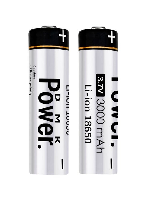 2pcs Rechargeable Button Top Li-on Battery 18650 3.7V 3000MAH Battery Compatible with Electric Tools Toys LED Flashlights Torch and Etc
