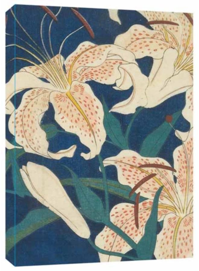 Hiroshige Spotted Lilies Dotted Paperback Journal : Blank Notebook with Pocket