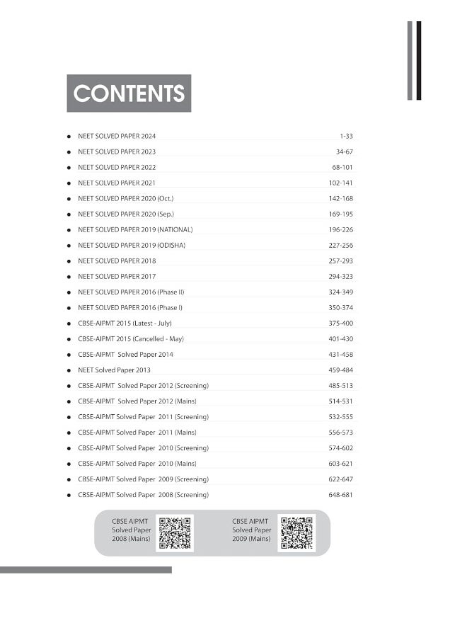 Arihant 17 Years' Solved Papers 2024-2008 NEET | Physics | Chemistry | Biology | 17 Years’ CBSE-AIPMT & NEET Papers | Error-Free answers & solutions | Detailed explanations | Subjectwise-Topicwise NEET 2024 | 17 Years’ CBSE-AIPMT & NEET Papers | Error-Free answers & solutions | Detailed Explanations | Subjectwise-Topicwise NEET 2024 | Previous Year Questions (PYQ)  - Image 3
