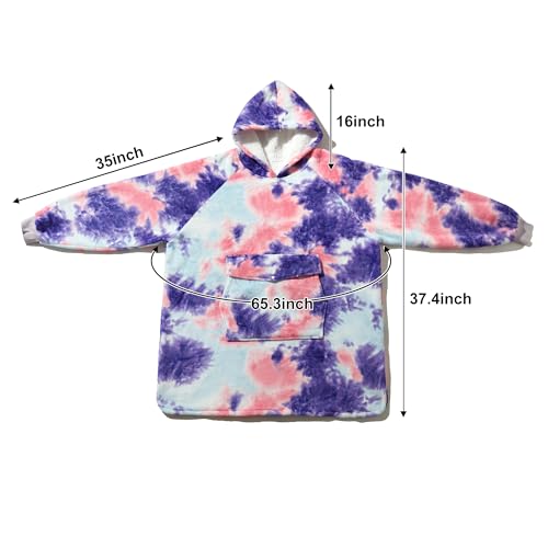 Krifey Wearable Blanket Hoodie, Oversized Sherpa Hooded as Birthday Gifts for Mom Women Girlfriend Men, Cozy Sweatshirt with Giant Pocket - Image 5