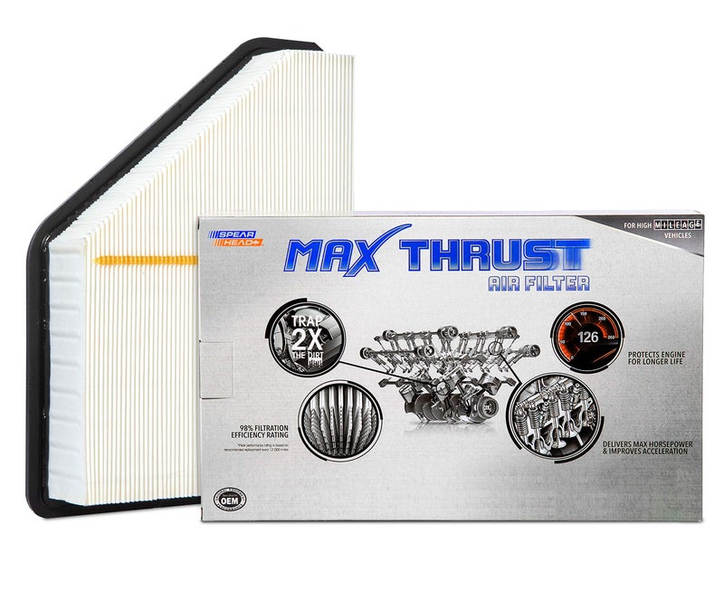 Spearhead MPG Defense Max Thrust Engine Air Filter For All Mileage Vehicles, Fits Like OEM, Restores MPG & Acceleration (MT-465) - Image 1