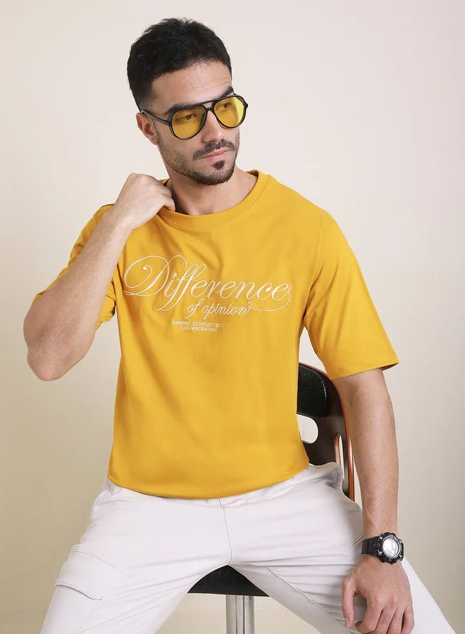 Difference of Opinion Men Oversized Embroidery Detail T-Shirt