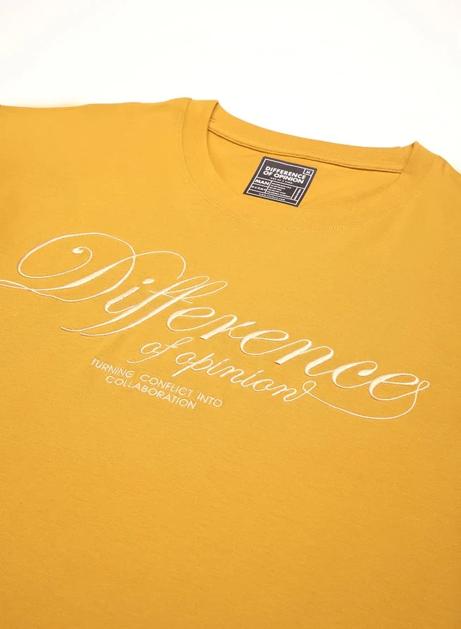 Difference of Opinion Men Oversized Embroidery Detail T-Shirt