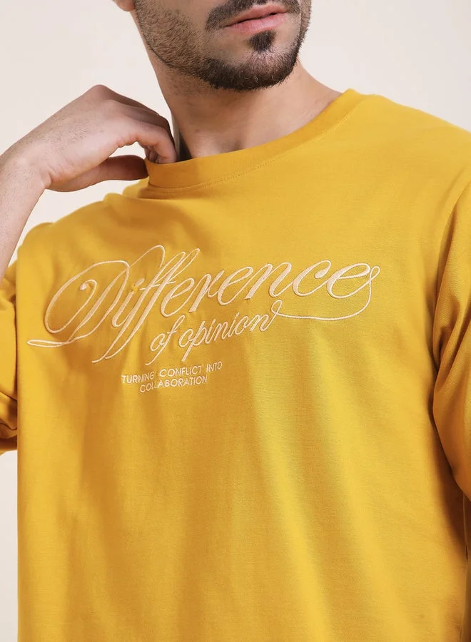 Difference of Opinion Men Oversized Embroidery Detail T-Shirt