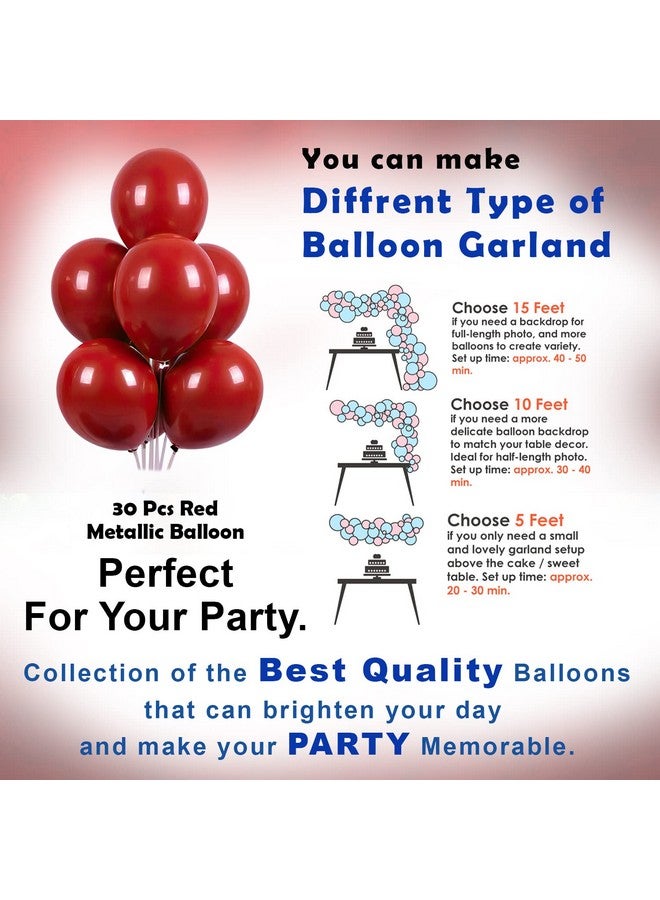 Party Propz Happy Anniversary Decoration Kit For Home -35 Items Red Combo Set Paper Banner (cardstock), Metallic Balloons, Heart Foil Balloons anniversary decoration items For Bedroom - Image 4