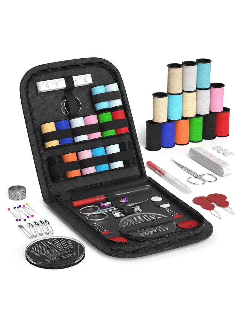 JAYATO Sewing Kit for Adults, Needle and Thread Kit with Sewing Supplies and Accessories for Kids, Starters, Travelers, Emergency, Contains Thread, Needles, Scissors, Measuring Tape - Image 1
