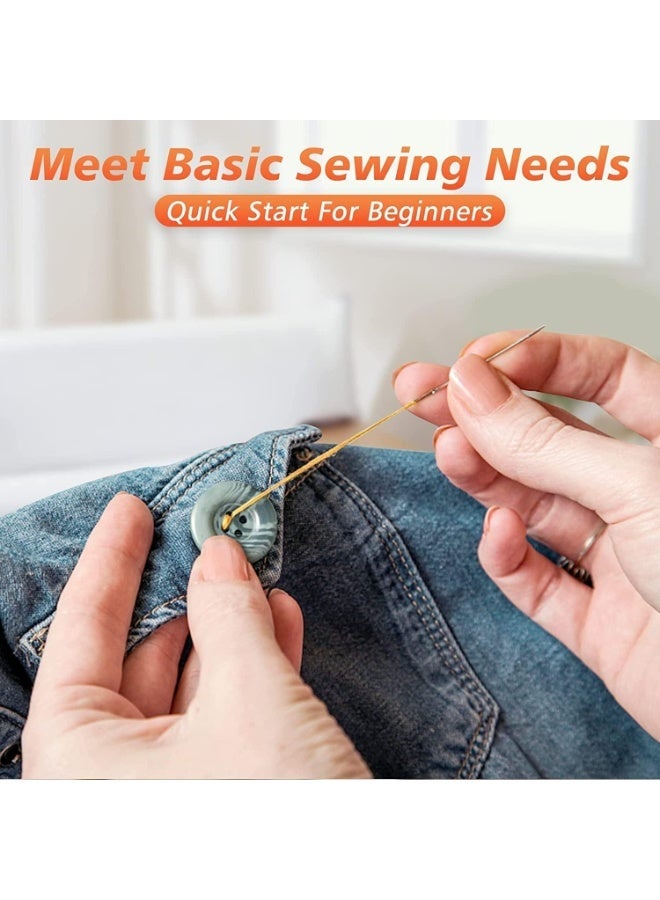 JAYATO Sewing Kit for Adults, Needle and Thread Kit with Sewing Supplies and Accessories for Kids, Starters, Travelers, Emergency, Contains Thread, Needles, Scissors, Measuring Tape - Image 4