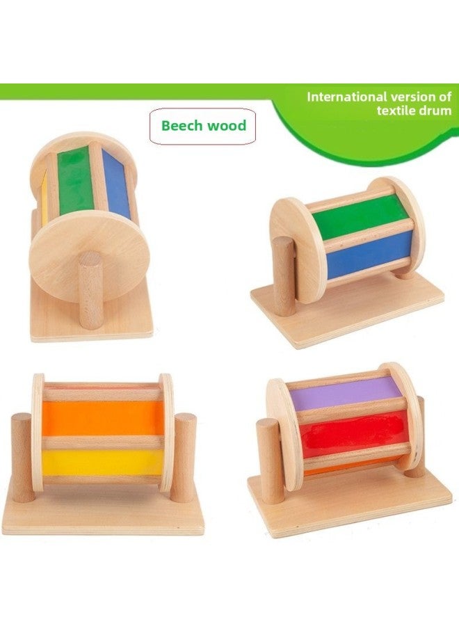 Loquat Montessori Early Education Baby Small Month Old Hand Toys Textile Drum Box-Color:Round Panels - Image 2
