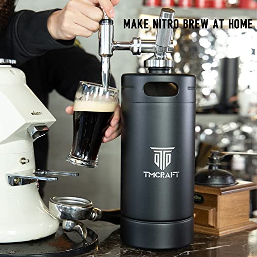 TMCRAFT 128oz Nitro Cold Brew Coffee Maker, Home Brew Coffee Keg with Stainless Steel Stout Creamer Faucet & Pressure Relieving Valve - Image 3