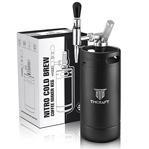 TMCRAFT 128oz Nitro Cold Brew Coffee Maker, Home Brew Coffee Keg with Stainless Steel Stout Creamer Faucet & Pressure Relieving Valve - Image 1