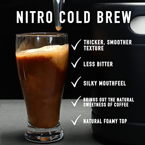 TMCRAFT 128oz Nitro Cold Brew Coffee Maker, Home Brew Coffee Keg with Stainless Steel Stout Creamer Faucet & Pressure Relieving Valve - Image 5