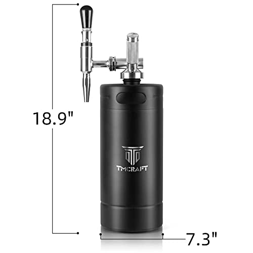 TMCRAFT 128oz Nitro Cold Brew Coffee Maker, Home Brew Coffee Keg with Stainless Steel Stout Creamer Faucet & Pressure Relieving Valve - Image 2