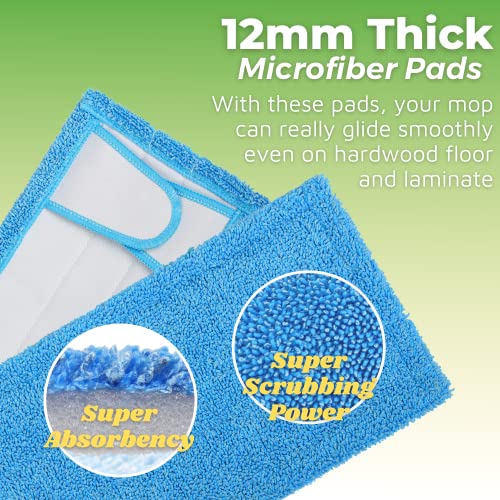 F Flammi Reusable Mop Pad for Swiffer Sweeper Mop, 12.5'' Microfiber Mop Pad Refill Washable for Hard Floor Baseboard Cleaning, Wet/Dry Cleaning Pad, 4 Pack - Image 4