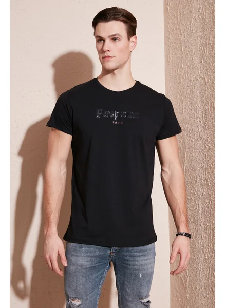 بوراتي Cotton Slim Fit Crew Neck T Shirt Men's T Shirt 541PERSPECTIVE