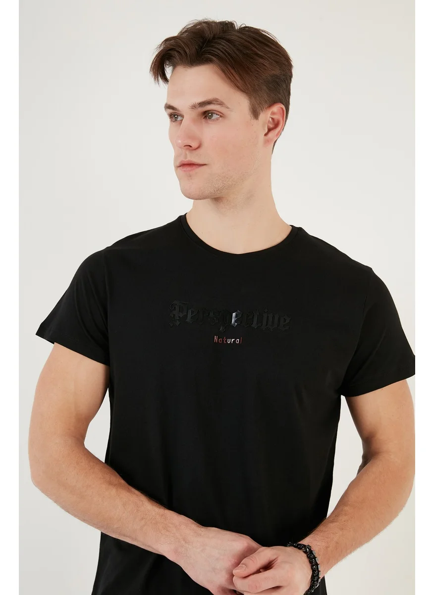 بوراتي Cotton Slim Fit Crew Neck T Shirt Men's T Shirt 541PERSPECTIVE