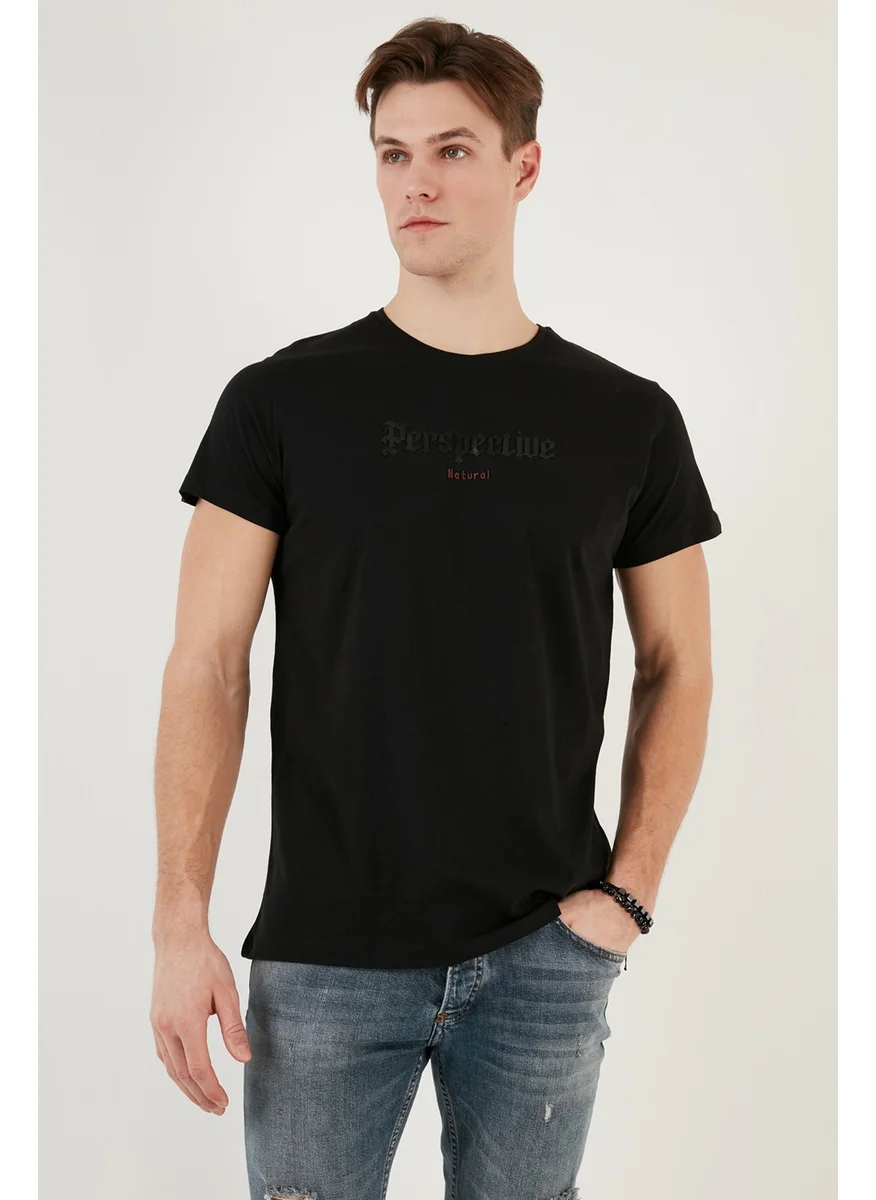 بوراتي Cotton Slim Fit Crew Neck T Shirt Men's T Shirt 541PERSPECTIVE