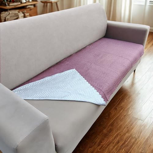Homerz Premium 7 Seater (3+2+2) Velvet Sofa Cover Panel, Soft and Velvety Fabric, Vibrant Colours (Onion, 7 (3+2+2) Seater) - Image 4