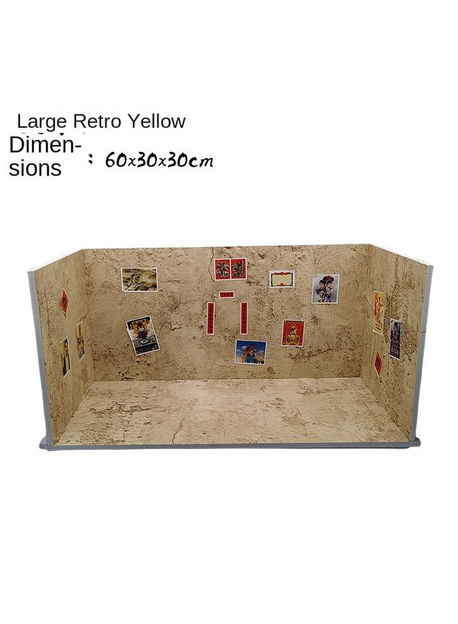 Bluejw Stall Night Market Square Stall Folding Baffle Mini Kitchen Background Board Easy Storage Folding Windproof Board Background Wall - Image 1